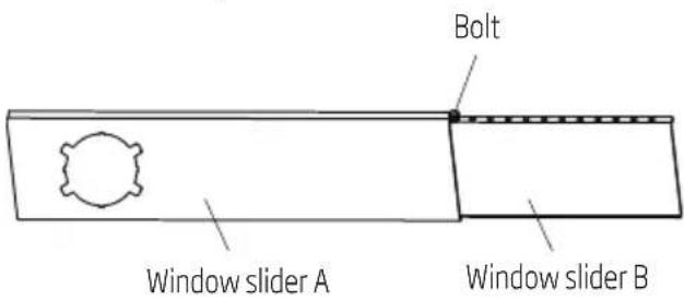 Window slider A Window slider B Bolt