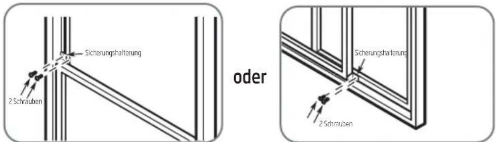 Sicherungshalterung 2 Schrauben oder Sicherungshalterung 2 Schrauben