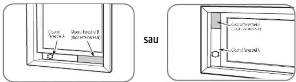 Gilsorul ferestre A Gilsorul ferestre B (dacă este necesar) sau Gilsorul ferestre B (dacă este necesar) Gilsorul ferestre A