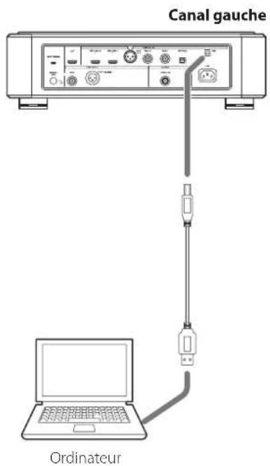 Esoteric Grandioso D1X - Branchez ce produit à l'ordinateur à l'aide d'un câble USB. - 1