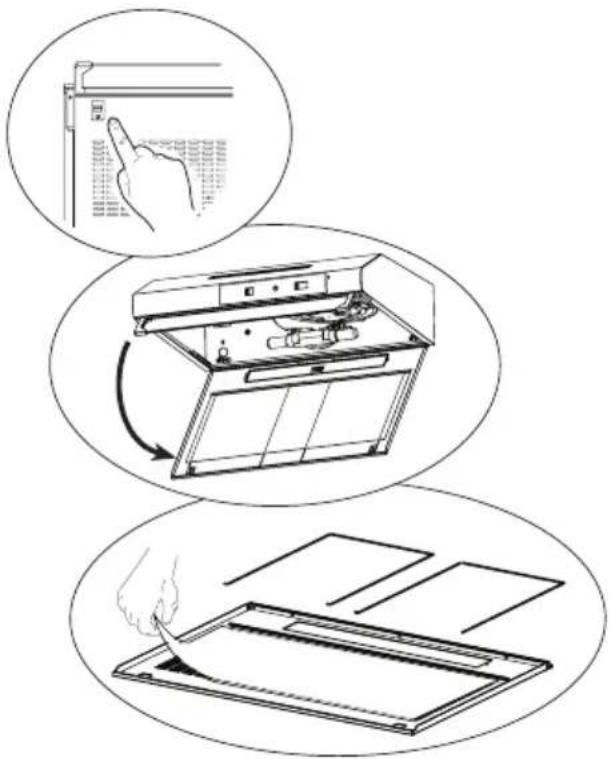 BEKO CFB 9433 XH - Aliuminio filtrų išėmimas - 3