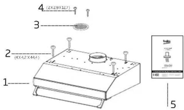 BEKO CFB 9433 XH - Phụ kiện lắp đặt - 1