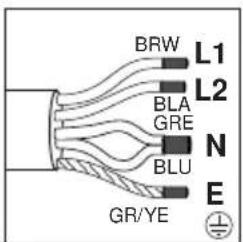 BRW L1 L2 BLA GRE N BLU E GR/YE
