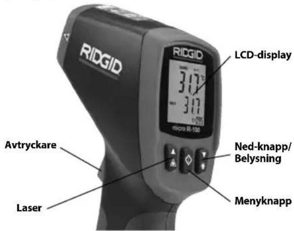 RIDGID Micro IR200 - Starta och stänga av (Utföra mätningar) - 1