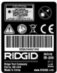 RIDGID Micro IR200 - ADVERTENCIA - 1