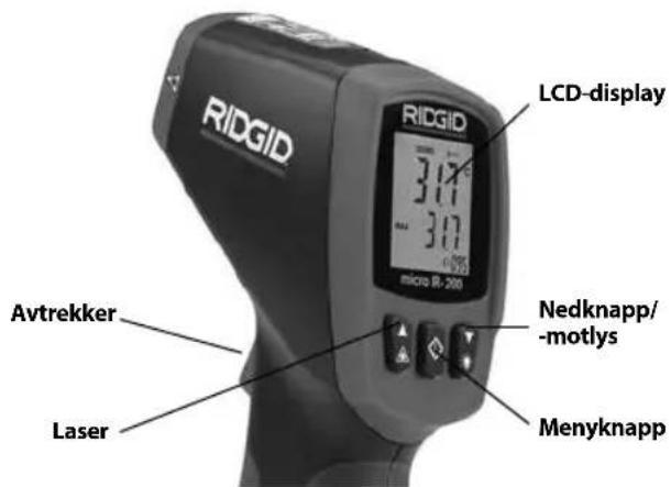 RIDGID Micro IR200 - Slå PÅ og AV (Ta målinger) - 1