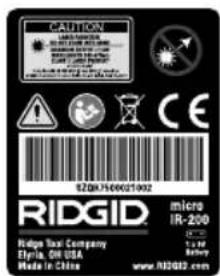 RIDGID Micro IR200 - Slika 7 – Vidno polje - 1