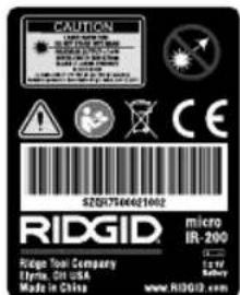 RIDGID Micro IR200 - ADVARSEL - 3