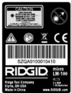 RIDGID Micro LM100 - ADVERTENCIA - 2