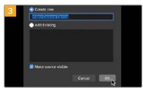 Blackmagic Design Video Assist 12G - Verwenden von Open Broadcaster - 3