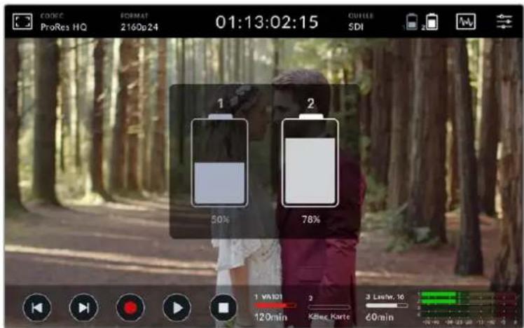 CODEC ProRes HQ FORMAT 2160p24 01:13:02:15 CUELLS SDI 1 50% 2 76% 1 VAD1 120min Kitec Karte 3 Lauter, 16 60min