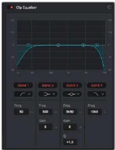 Clip Equalizer Band 1 Freq 50 Gain 0 Band 2 Freq 500 Gain 0 Band 3 Freq 3k50 Gain 0 Band 4 Freq 10k0 +1.0