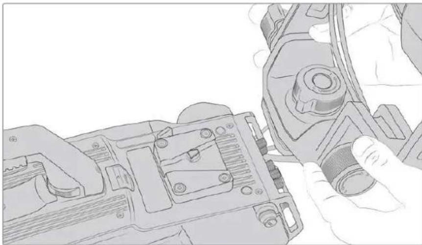 Blackmagic Design Ursa Studio Viewfinder G2 - Mounting and Connecting to Blackmagic URSA Broadcast G2 - 2