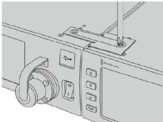 Blackmagic Design Ursa Studio Viewfinder G2 - Preparing two Blackmagic Studio Fiber Converters for side by side installation into a rack: - 3
