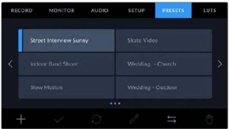 RECORD MONITOR AUDIO SETUP PRESETS LUTS Street Interview Sunny Skate Video Indoor Band Shoot Wedding - Church Slow Motion Wedding - Outdoor