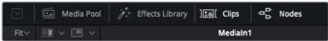 Media Pool Effects Library Clips Nodes Flt Medialn1