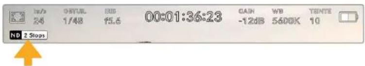 In/s 24 00:01:36:23 CASH WB TENTE -12dB 5600K 10 ND 2 Stops