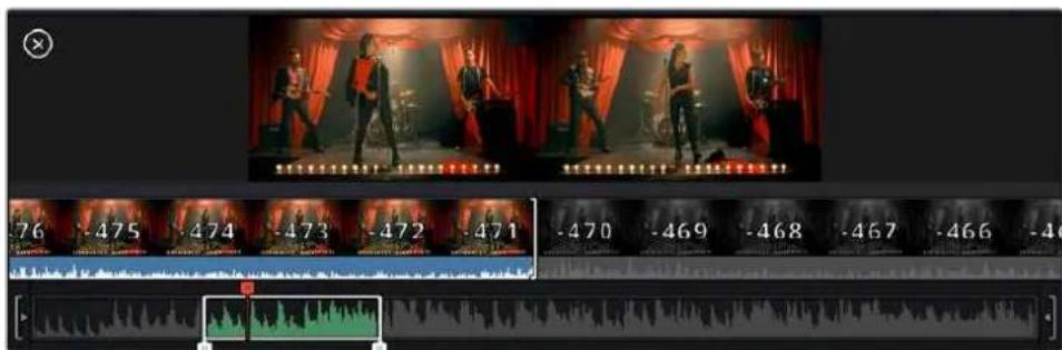 Screenshot of a music streaming interface showing trackers on stage with corresponding audio track displays below.