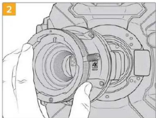 Blackmagic Design Ursa Studio Viewfinder G2 - Attaching the B4 Lens Mount - 2