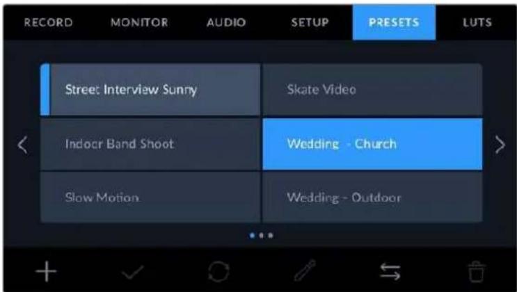 RECORD MONITOR AUDIO SETUP PRESETS LUTS Street Interview Sunny Skate Video Indoor Band Shoot Wedding - Church Slow Motion Wedding - Outdoor