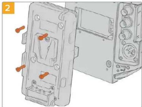 Blackmagic Design Ursa Studio Viewfinder G2 - Blackmagic Camera Fiber Converterをマウント/接続する: - 2