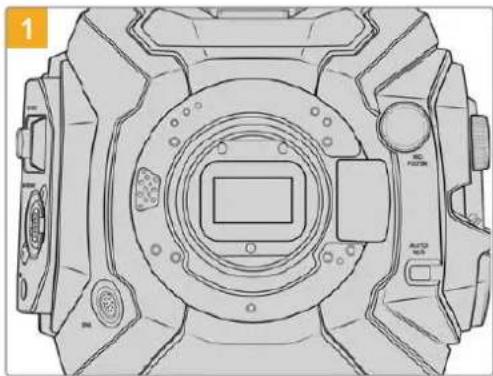 Blackmagic Design Ursa Studio Viewfinder G2 - Attaching the F Mount - 1