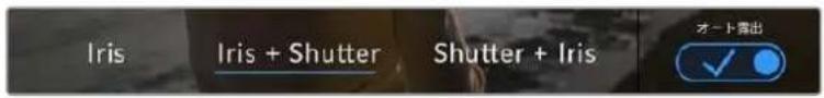 Iris Iris + Shutter Shutter + Iris オート露出