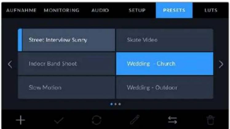 Blackmagic Design Ursa Studio Viewfinder G2 - Spelchern und Laden von Presets - 2