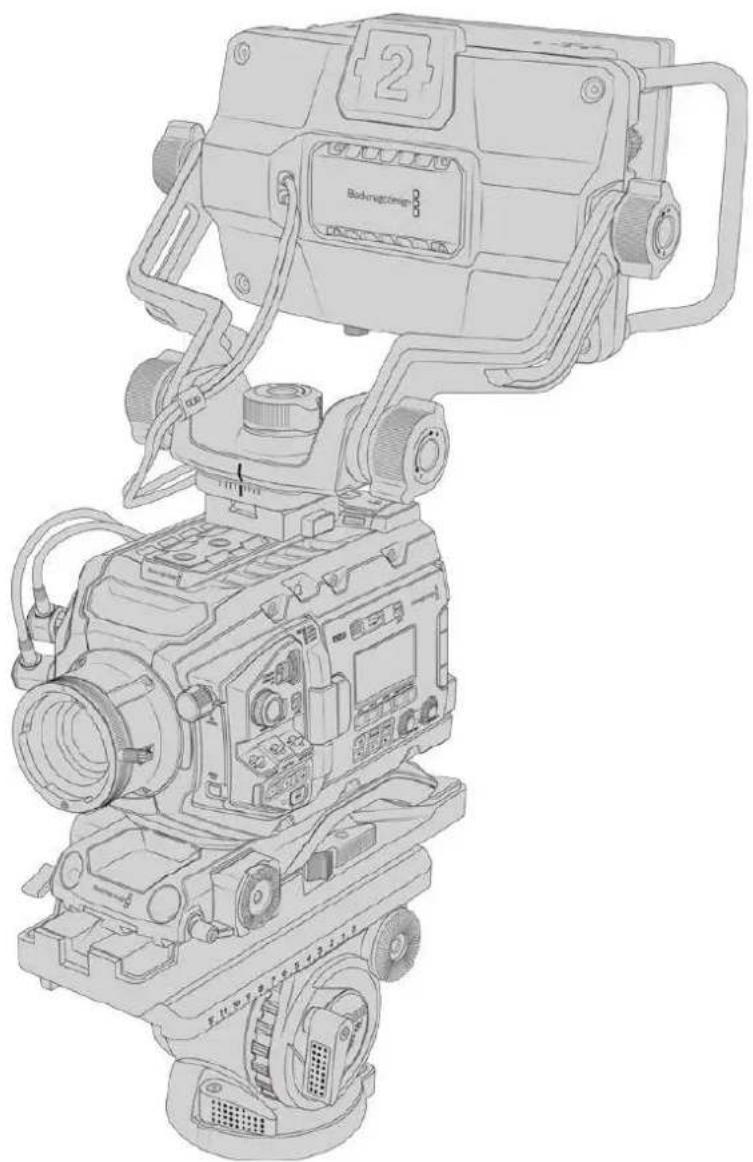 Blackmagic Design Ursa Studio Viewfinder G2 - Anbringen und Anschließen des Viewfinders an die Blackmagic URSA Broadcast G2 - 1
