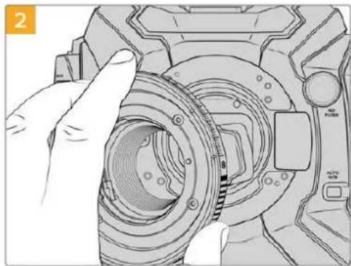 Blackmagic Design Ursa Studio Viewfinder G2 - Attaching the F Mount - 2