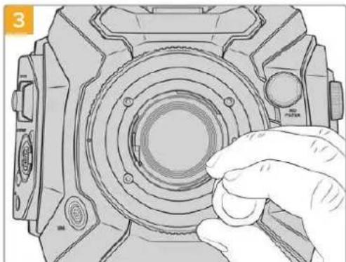 Blackmagic Design Ursa Studio Viewfinder G2 - Attaching the F Mount - 3