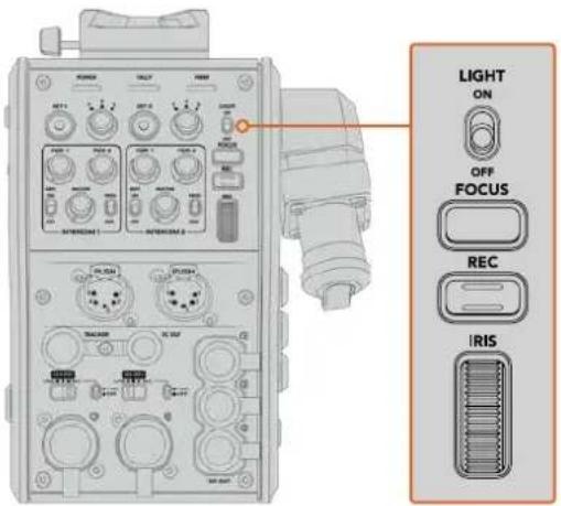 POWER TALY RESER OFF ON INTRODUCTION INTRODUCTION LIGHT ON OFF FOCUS REC IRIS