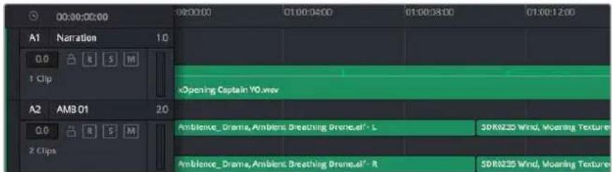 00:00:00:00 00:00:00 01:00:04:00 01:00:08:00 01:00:12:00 A1 Narration 1.0 0.0 K S M 1 Clip Opening Captain YO.mov A2 AMB 01 2.0 0.0 R S M 2 Clips Ambience_Drama, Ambient Breathing Drone.tif - L SDR0235 Wind, Mooring Texture Ambience_Drama, Ambient Breathing Drone.tif - R SDR0235 Wind, Mooring Texture