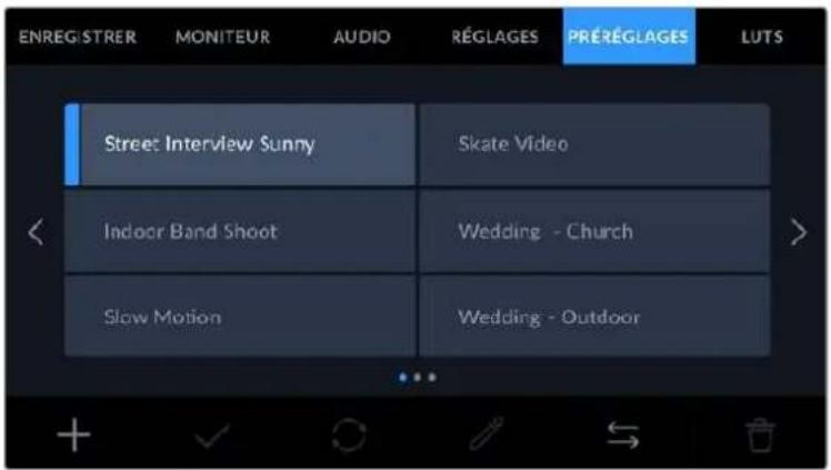 ENREG/STRER MONITEUR AUDIO RÉGLAGES PRÉRÉGLAGES LUTS Street Interview Sunny Skate Video Indoor Band Shoot Wedding - Church Slow Motion Wedding - Outdoor