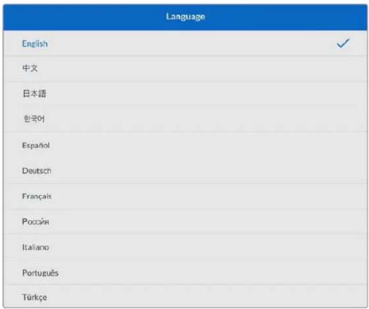 Language English 中文 日本語 한국어 Español Deutsch Français Россия Italiano Português Türkçe