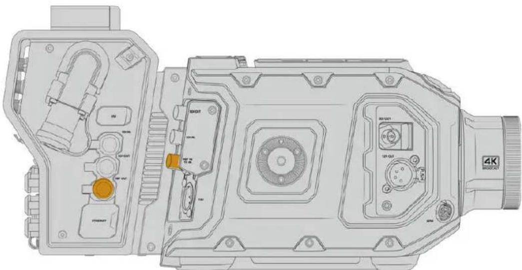 Blackmagic Design Ursa Studio Viewfinder G2 - リファレン ス 信号を カ メラ に 接 続 する: - 1