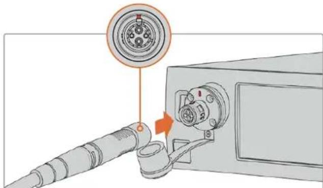 Blackmagic Design Ursa Studio Viewfinder G2 - To connect the cable: - 1