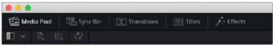 Media Pool Sync Bin Transitions Titles Effects