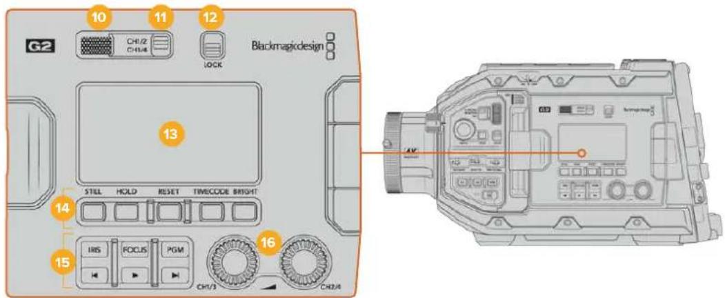 G2 10 11 12 CH6/2 CH6/4 LOCK Blackmapicsdesign 13 14 STILL HOLD RESET TIMECODE BRIGHT 15 IRIS FOCUS PGM CH1/3 CH2/4 16