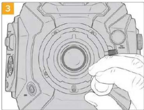 Blackmagic Design Ursa Studio Viewfinder G2 - Attaching the B4 Lens Mount - 3