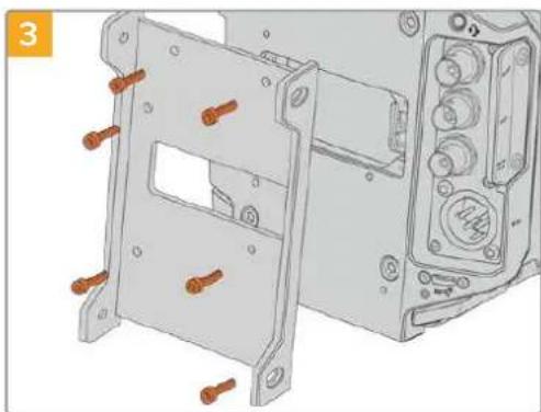 Blackmagic Design Ursa Studio Viewfinder G2 - Blackmagic Camera Fiber Converterをマウント/接続する: - 3