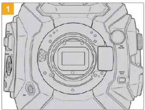 Blackmagic Design Ursa Studio Viewfinder G2 - Caler une monture d'objectif B4 - 1
