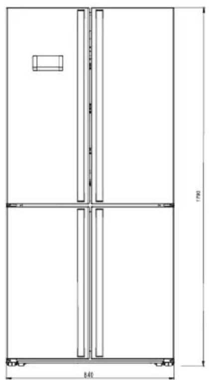 CONTINENTAL EDISON CERA488NFDIX - Dimensions - 1