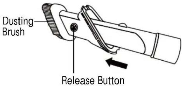 Dusting Brush Release Button