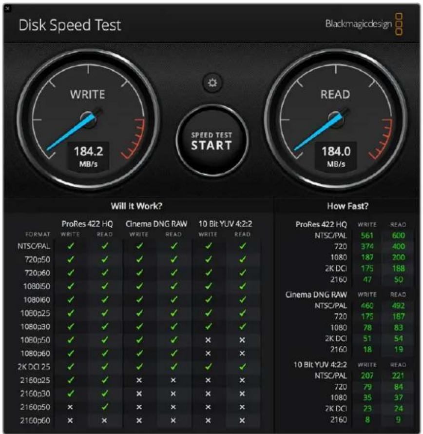 Blackmagic Design Video Assist 12G HDR - 检查存储介质的速度 - 2