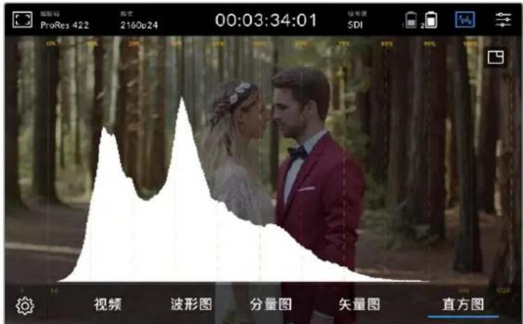 ProRes 422 00:03:34:01 SDI 视频 波形图 分量图 矢量图 直方图