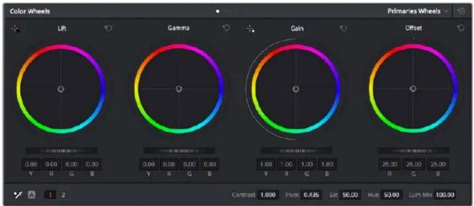 Color Wheels Lift Primaries Wheels Gamma Gain Offset 0.00 0.00 0.00 0.00 Y R G B 1.00 1.00 1.00 1.00 Y R G B 25.00 25.00 25.00 R G B Contrast 1.000 Pivot 0.435 Sat 50.00 Hue 50.00 Lum Mix 100.00