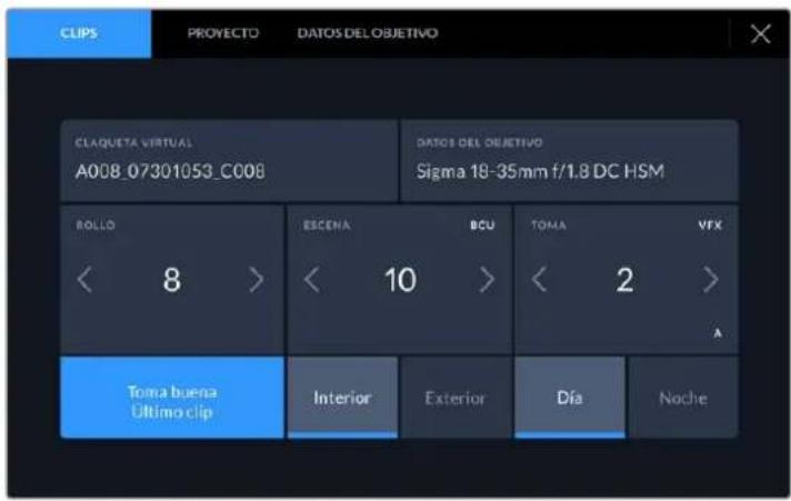 CLIPS PROYECTO DATOS DEL OBJETIVO CLAQUETA VIRTUAL A008_07301053_C008 DATOS DEL OBJETIVO Sigma 18-35mm f/1.8 DC HSM ROLLO ESCENA BCU TOMA VFX < 8 > < 10 > < 2 > Toma buena Ultimo clip Interior Exterior Día Noche