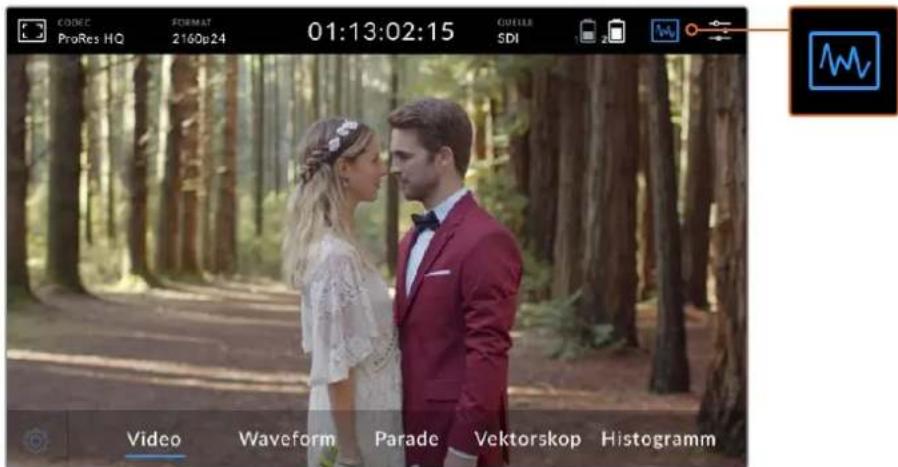 CODEC ProRes HQ FORMAT 2160p24 01:13:02:15 GUETER SDI Video Waveform Parade Vektorskop Histogramm