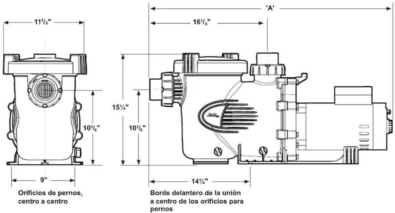 Jandy Stealth - Dimensiones de la bomba - 1